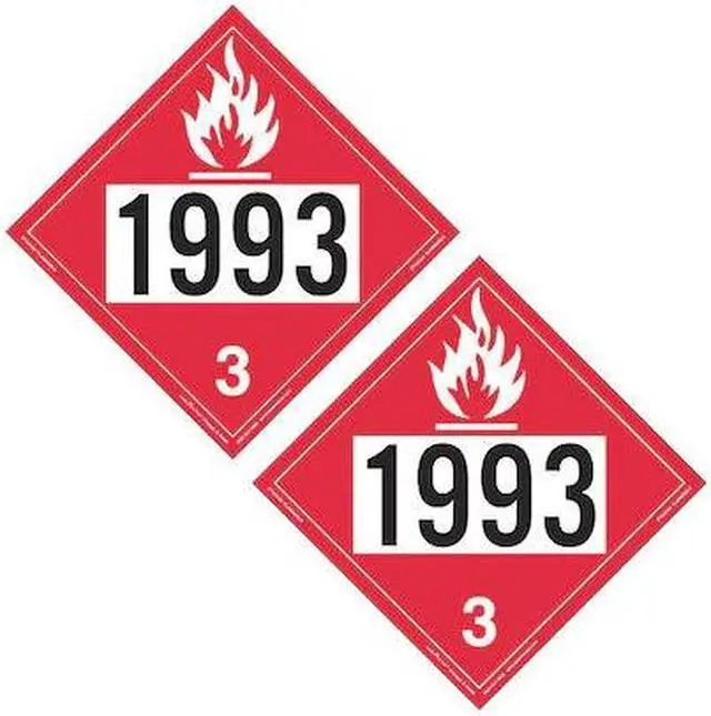 Main image of LABELMASTER ZTV1993 Placard1993 Flammable/ 1993,PK25