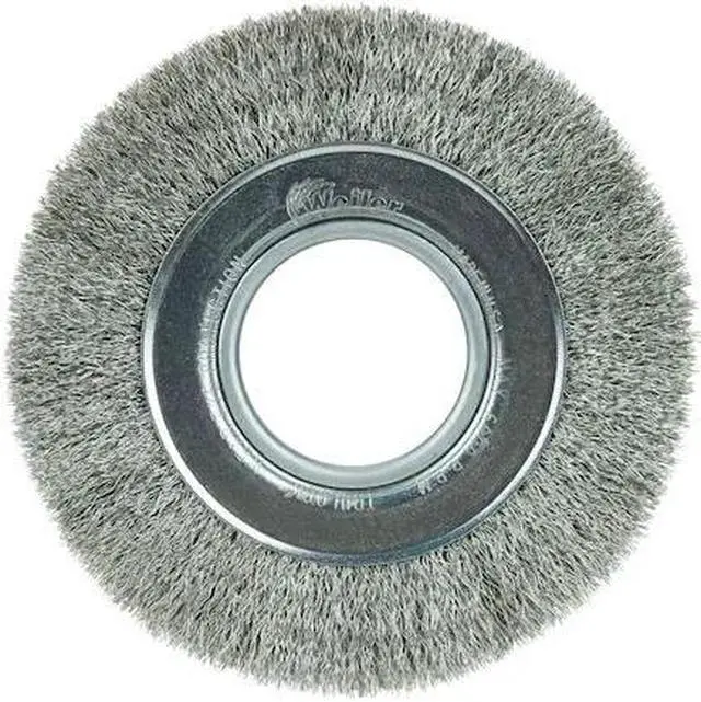 Main image of WEILER 6440 6" Medium Face Crimped , .0104" Stainless Steel Fill, 2" Arbor Hole