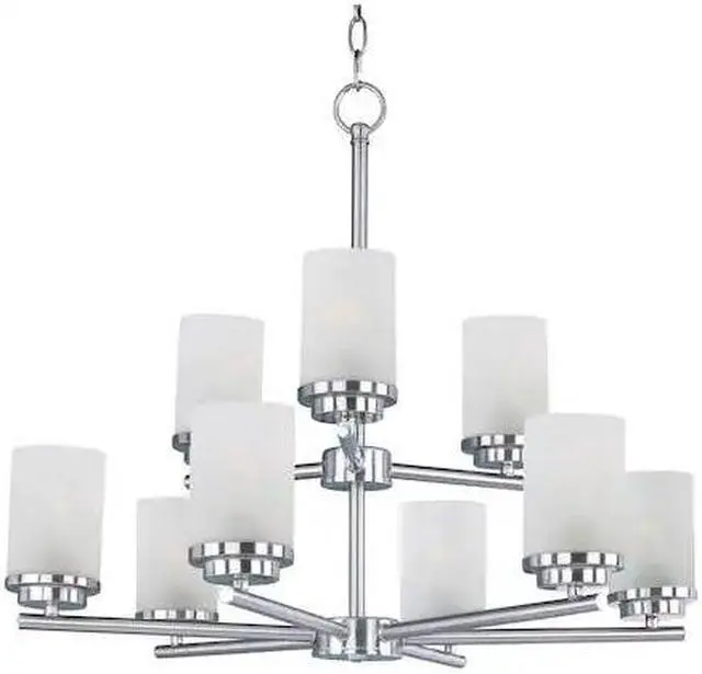 Main image of MAXIM LIGHTING 10206FTSN Corona 9-Light 28" Wide Satin Nickel Chandelier