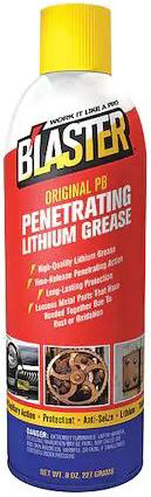 Main image of BLASTER GR-8A-PB Synthetic Lithium Penetrating Grease Aerosol Can, Amber