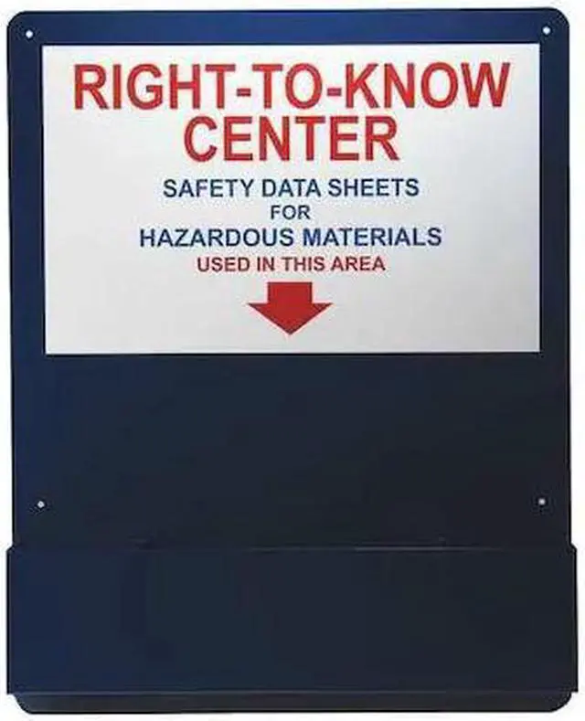 Main image of ACCUFORM ZRS708 Right-To-Know Center,Alum,Red,Blue/White