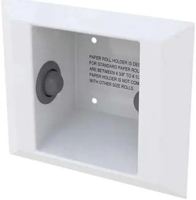 Main image of BESTCARE WH1845B Toilet Paper Holder,White,SS,9-1/16" L