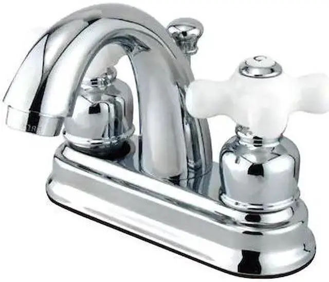 Alt view image 2 of 4 - Kingston Brass KB5611PX Restoration 4 in. Centerset Bathroom Faucet, Polished Chrome