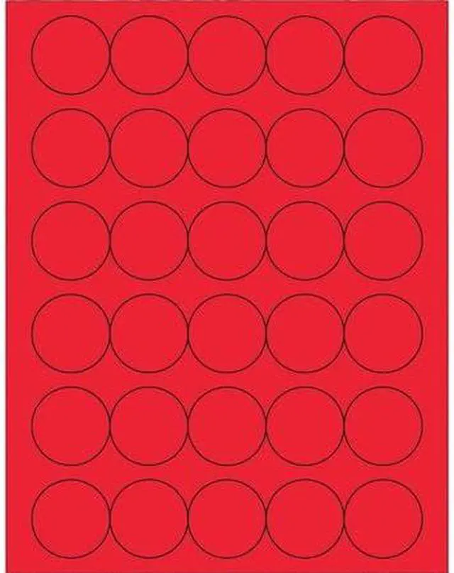 Main image of TAPE LOGIC LL192RD Fl Circle Laser Labels,1 1/2",Fl Red,PK3000