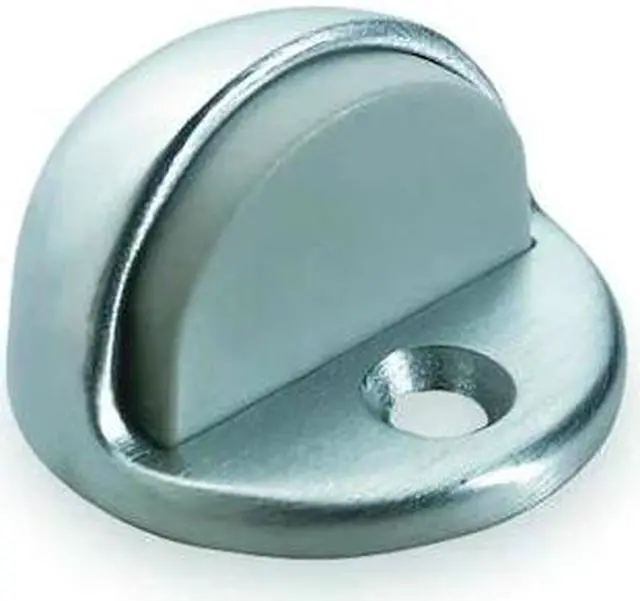 Main image of ZORO SELECT 5U608 Dome Door Stop, Satin Chrome, 1-1/4"H