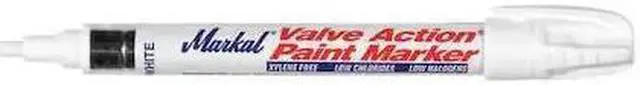 Alt view image 4 of 6 - Markal 96820 Valve Action Liquid Paint Marker with 1/8" Bullet Tip, White, 1 Each