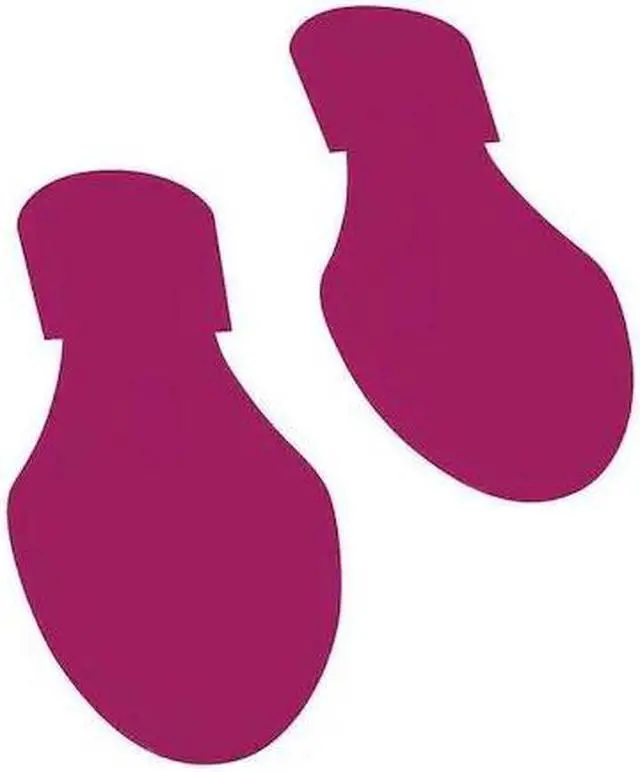 Main image of MIGHTY LINE PFTPRT Footprint Floor Marking Tape Vinyl Purple, 3-1/2" W x 9-1/2"