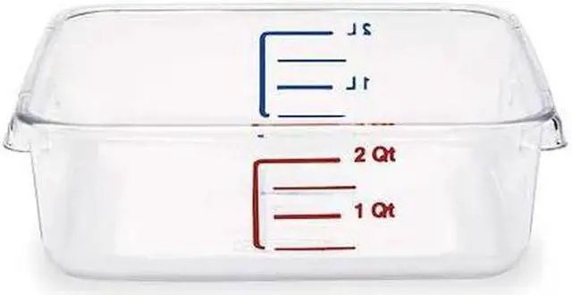 Main image of RUBBERMAID FG630200CLR Square Storage Container,2 qt,Clear