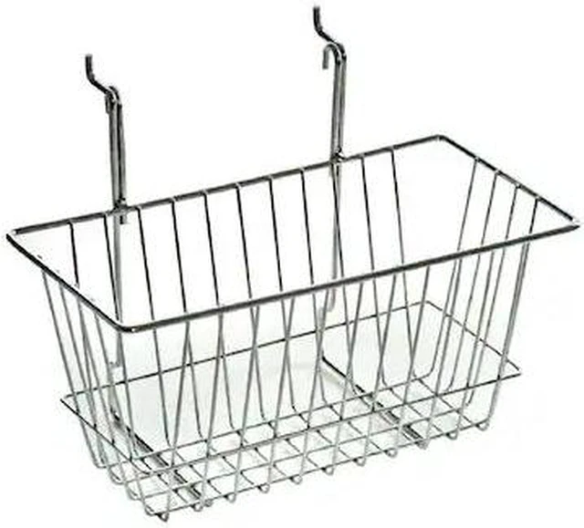 Main image of AZAR DISPLAYS 300620 6.25"H Chrome Wire Basket, PK2
