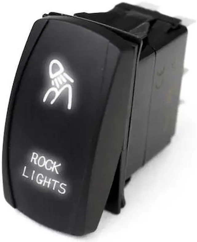 Alt view image 4 of 5 - RSLJ14W - LED Rocker Switch w/ White LED Radiance (Rock Lights)