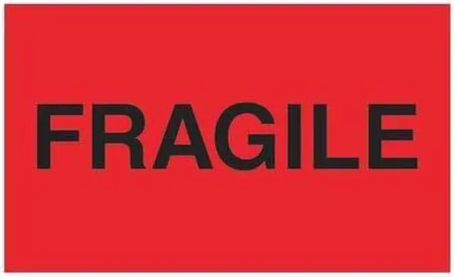 Main image of TAPE LOGIC DL2423 Tape Logic® Labels, "Fragile", Fluorescent Red, 3" x 5",