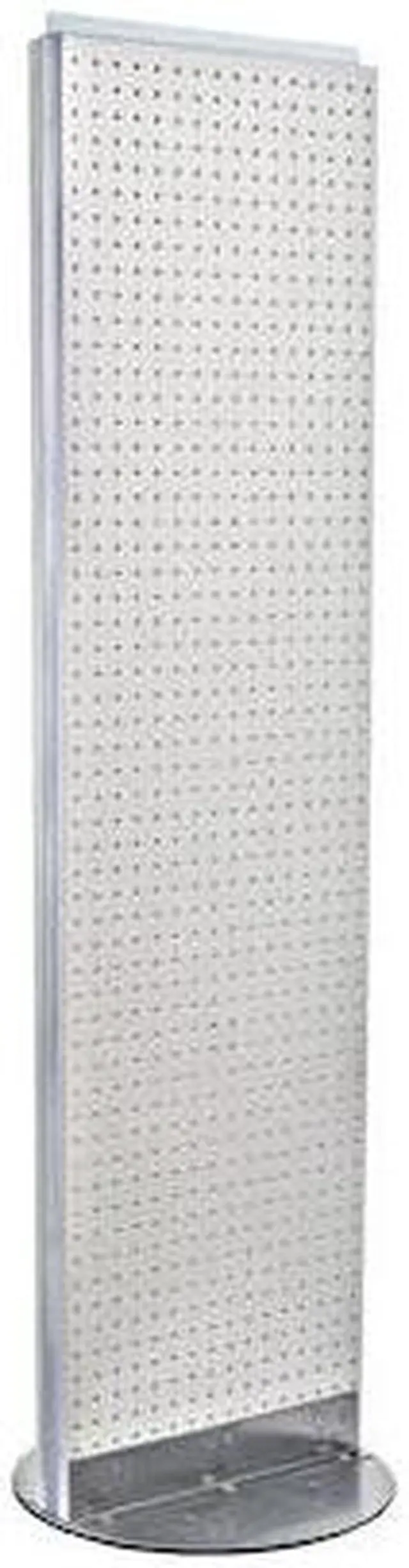 Main image of AZAR DISPLAYS 700250-WHT 2-Sided Pegboard Floor Revolving Display Panel