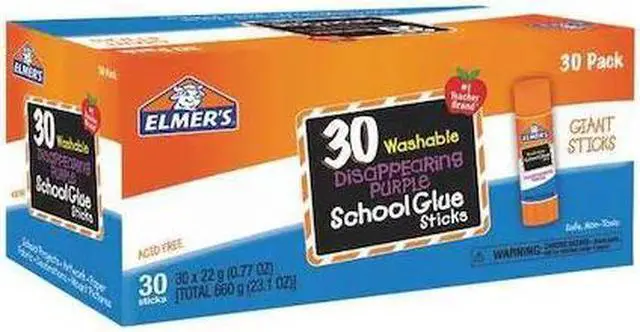 Alt view image 7 of 11 - Elmers Disappearing Purple All Purpose Glue Sticks Purple/Clear 30/Box E605