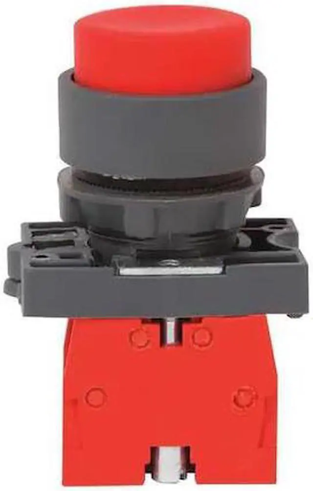 Main image of DAYTON 32UK48 Non-Illuminated Push Button,Plastic,Red
