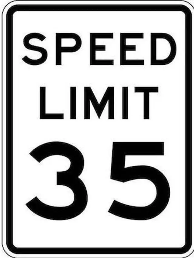 Alt view image 2 of 2 - LYLE R2-1-35-18HA Speed Limit 35 Traffic Sign, 24 in H, 18 in W, Aluminum,