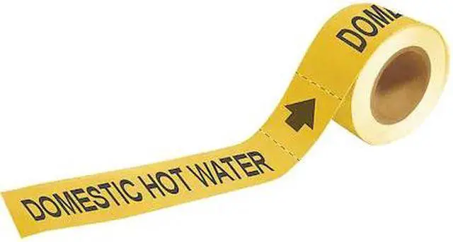 Alt view image 2 of 2 - BRADY 73887 Pipe Marker,Domestic Hot Water,2 In.H