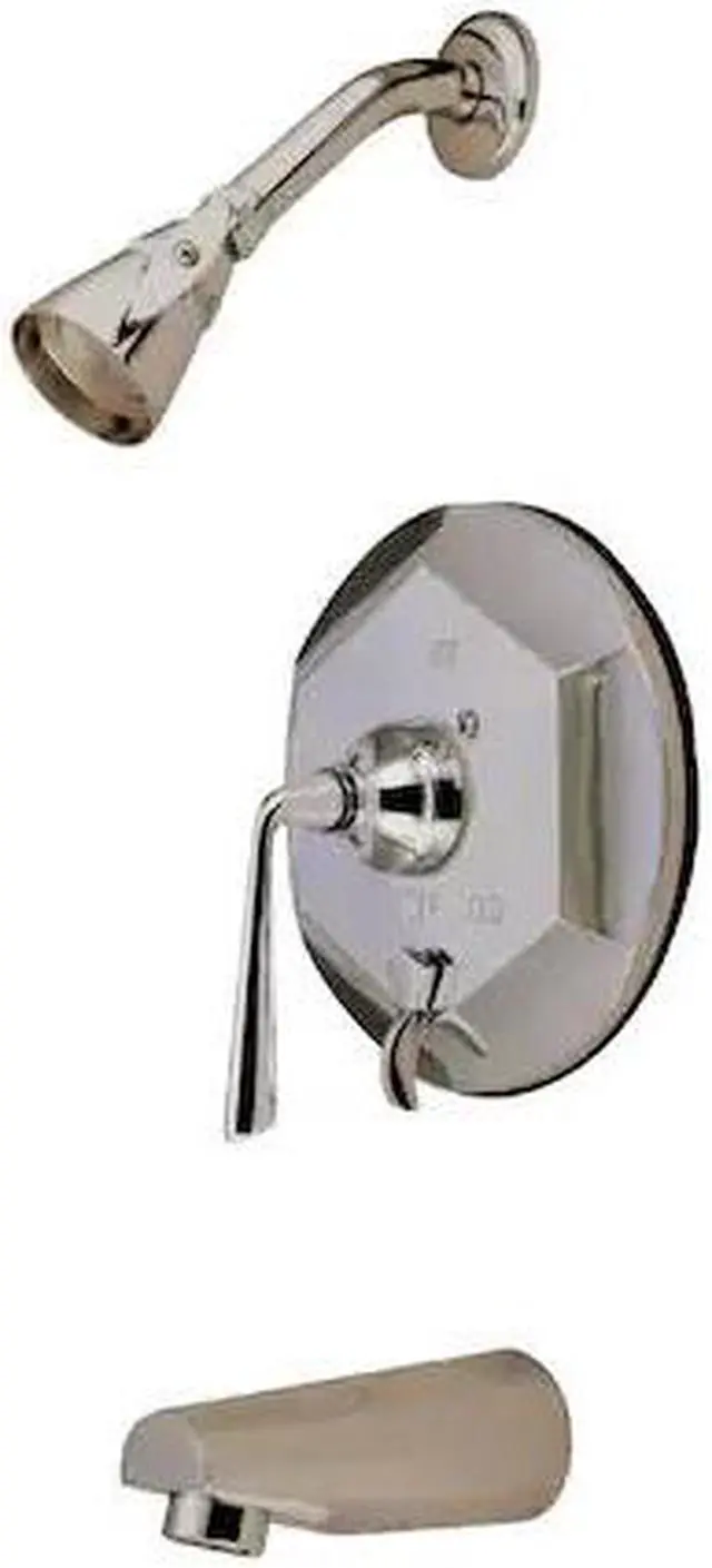 Alt view image 2 of 3 - Kingston Brass KB46380ZL Silver Sage ADA Tub and Shower Faucet Satin Nickel