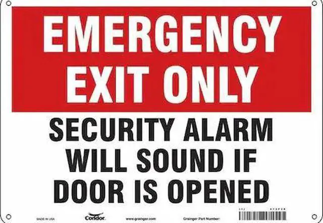 Main image of CONDOR 473F30 Safety Sign, 10 in Height, 14 in Width, Polyethylene, Horizontal