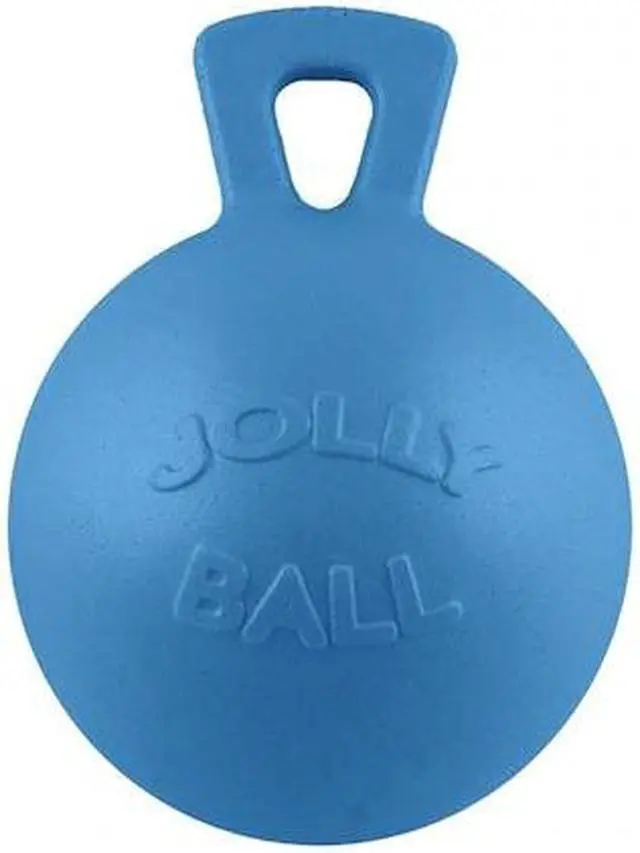 Main image of HORSEMENS PRIDE 1172-BB Jolly Ball with Handle Blueberry Scented 10"