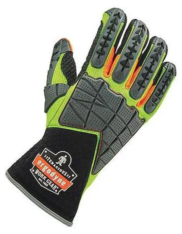 Main image of PROFLEX 925F(X) Large Lime Neoprene Cuff Impact Reducing Gloves