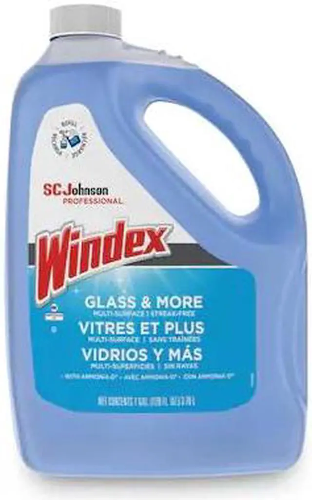 Alt view image 6 of 13 - WINDEX 696503 Liquid Glass and Surface Cleaner, 1 gal., Blue, Unscented, Jug