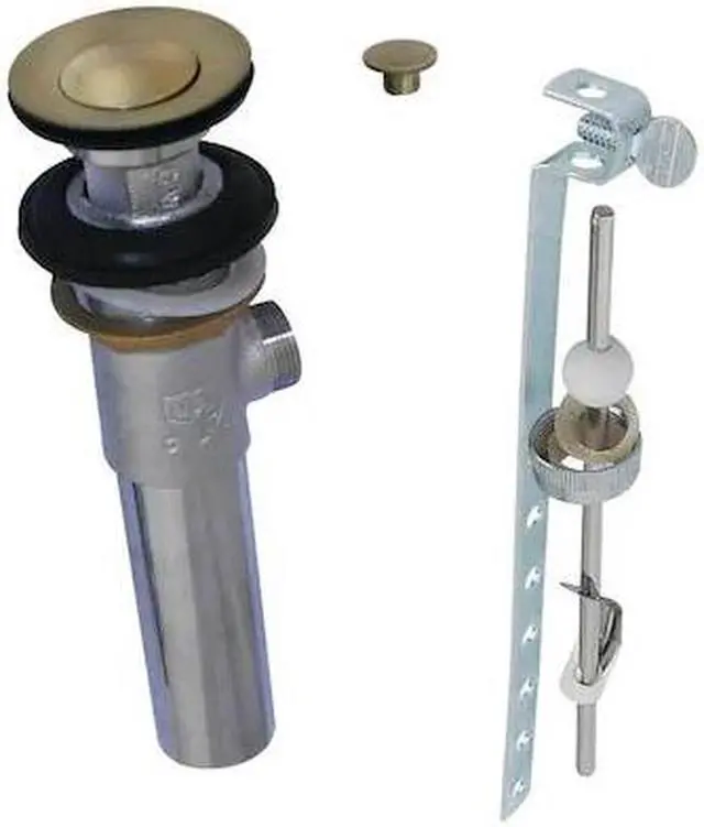 Alt view image 2 of 3 - Kingston Brass KB1003 Traditional Brass Pop-Up Drain with Overflow - Vintage Brass