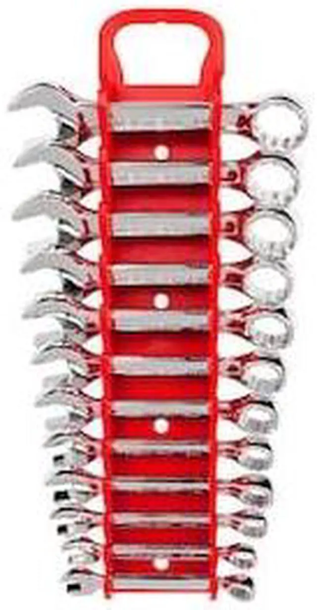 Main image of TEKTON WRN01170 Stubby Combination Wrench Set with Holder, 12-Piece (8-19 mm)