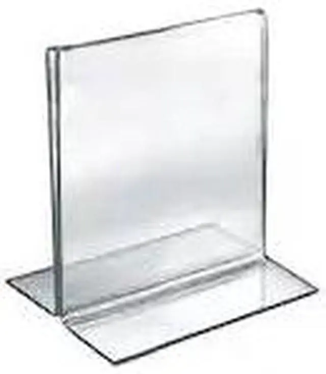 Main image of AZAR DISPLAYS 152729 4"W x 5"H Double-Foot Two Sided Sign Holder, PK10