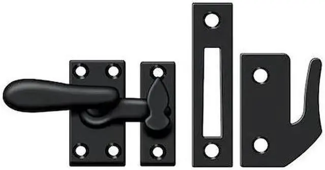 Alt view image 2 of 2 - Deltana CF66U19 Casement Fastener Window Lock, Medium - Black - Solid