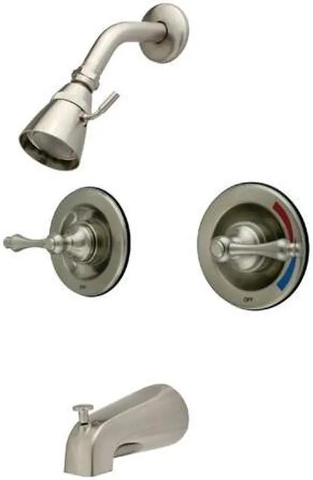 Alt view image 2 of 3 - Kingston Brass KB668AL Two Handle Tub & Shower Faucet