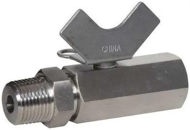 Main image of ZORO SELECT MSMF-25 1/4" FNPT x MNPT Stainless Steel Ball Valve Inline
