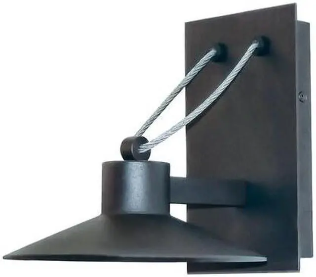 Alt view image 2 of 4 - Maxim 54365FTABZ Civic Metal Shade & Frosted Glass Diffuser Outdoor LED Wall Sconce, 1-Light 11 Watt, 14"H x 14"W x 16"D, Architectural Bronze