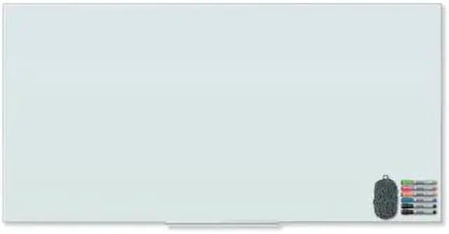 Main image of U BRANDS 3978U00-01 Floating Glass Dry Erase Board, 72" x 36" (Actual Size: 70"