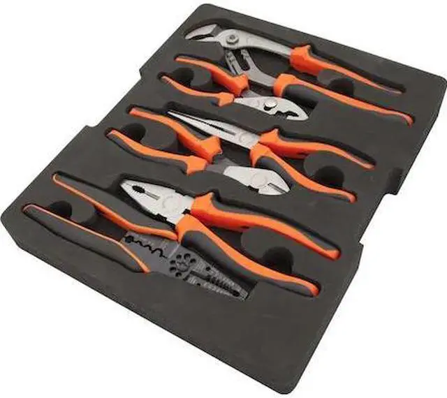 Main image of DYNAMIC D105105 Tools 7 Piece Pliers and Wire Stripper Set With Foam Tool