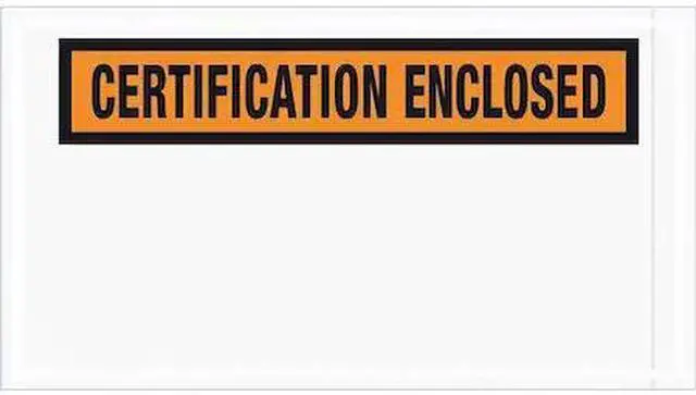 Main image of Tape Logic PL439 5 .5 x 10 in. 2 Mil Poly Orange Certification Enclosed Envelopes