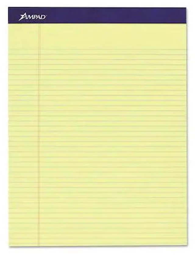 Main image of Ampad 20215 Mead Legal Ruled Pad, 8 1/2 X 11, Canary, 50 Sheets, 4 Pads/Pack