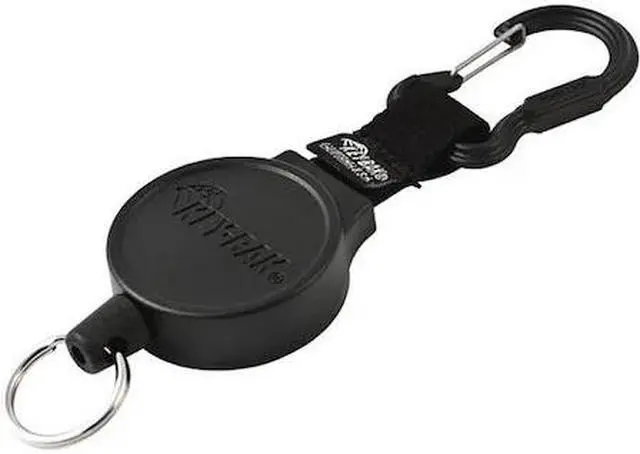 Main image of SECURIT KB488B2PK Key Holder,Heavy Duty,Retractable,PK2, Black, Zinc Alloy