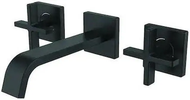 Main image of SPEAKMAN SB-2551-MB 3 Hole Wall Mounted Faucet, Matte Black