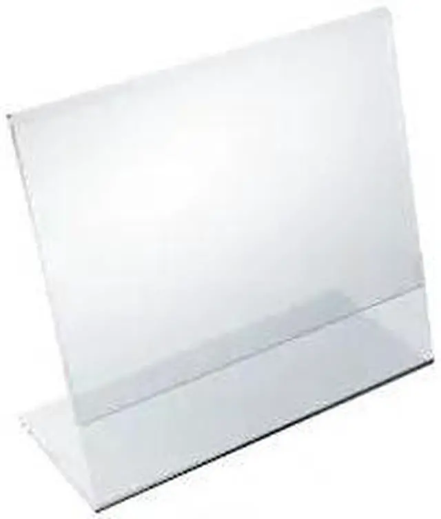 Alt view image 2 of 4 - Azar Displays Horizontal Slanted L-Shape Acrylic Sign Holder 10/Pack 112725