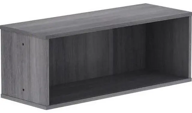 Alt view image 3 of 14 - Lorell Panel System Open Storage Cabinet - 18.1" Height x 31.5" Width x 15.8" Depth - Charcoal - Laminate - 1Each LLR902