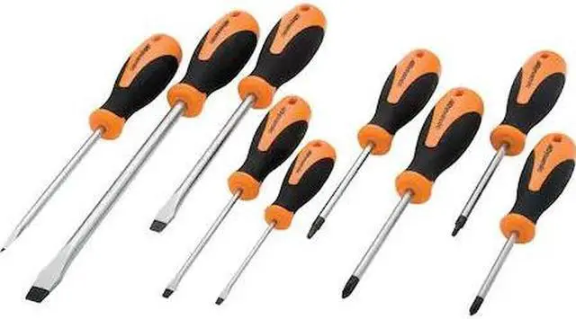 Main image of DYNAMIC D062500 Tools 9 Piece Assorted Screwdriver Set, Comfort Grip Handles
