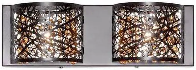 Alt view image 2 of 4 - ET2 E21315-10BZ Inca 2 Light Bronze Bath Light Wall Light in Clear & White, 4.25 in., Without Bulb - 16 in.