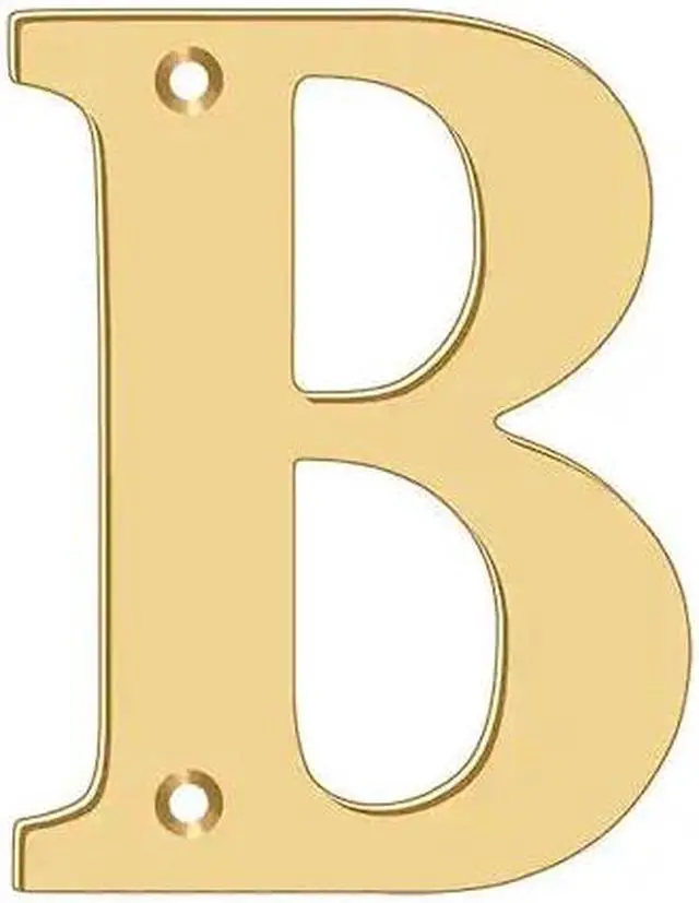 Main image of DELTANA RL4B-CR003 Residential Letter B Lifetime Brass 4"