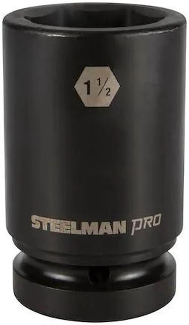 Main image of STEELMAN 79335 1" Drive x 1-1/2" 6-Point Deep Impact Socket, 79335