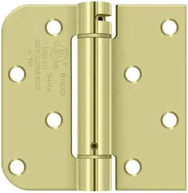 Alt view image 2 of 2 - Deltana DSH4R5TT2D 4 x 4 x 0.62 Square Spring Hinge, Zinc Dichromate Plated - Steel