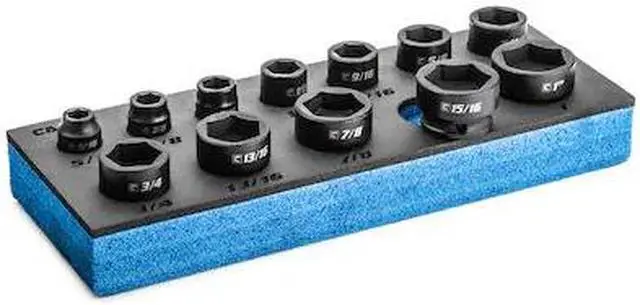 Main image of CAPRI TOOLS CP53450 3/8 in. Drive Stubby Impact Socket Set, SAE, 5/16 to 1 in.,