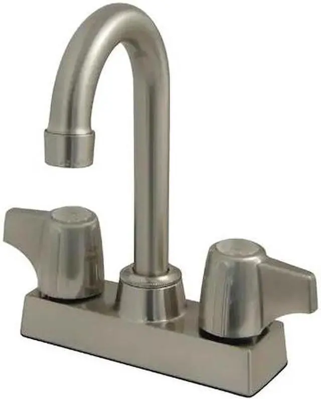 Alt view image 3 of 5 - Kingston Brass KB460SN Two Handle 4 in. Centerset Bar Faucet