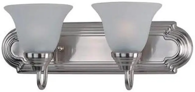 Main image of MAXIM LIGHTING 8012FTSN Essentials 2-Light 18" Wide Satin Nickel Vanity Light