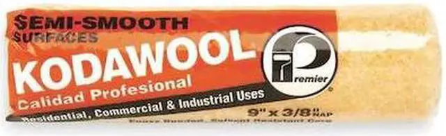 Main image of PREMIER R9KW2-38 9" Paint Roller Cover, 3/8" Nap, Polyester/Knitted Wool