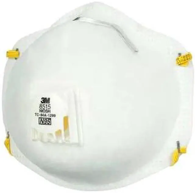 Main image of 3M 8515HA1-A Disposable Respirator, N95, Molded, Dual, Non-Adjustable, Metal
